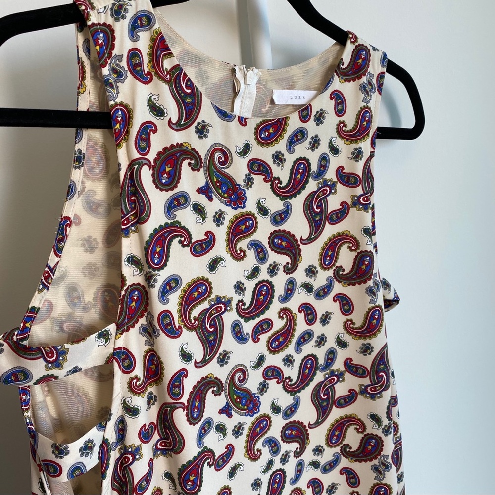 Lush paisley shift dress | Small